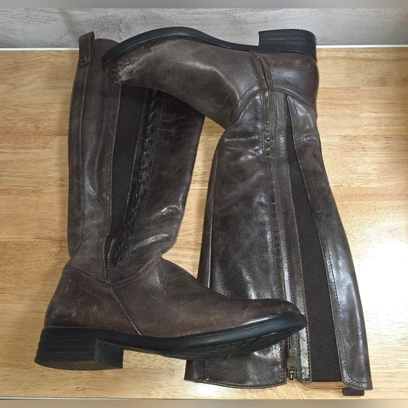 Bussola Trapani Trista Vintage Calf Leather Boots Size 39 - Picture 6 of 11